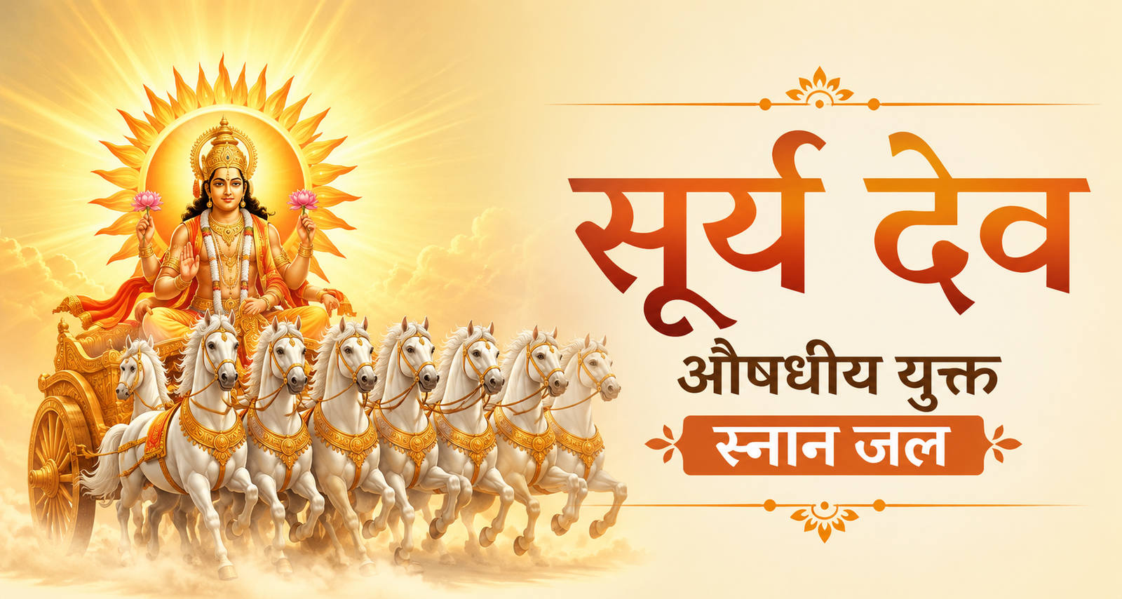 सूर्य देव औषधीय युक्त स्नान जल